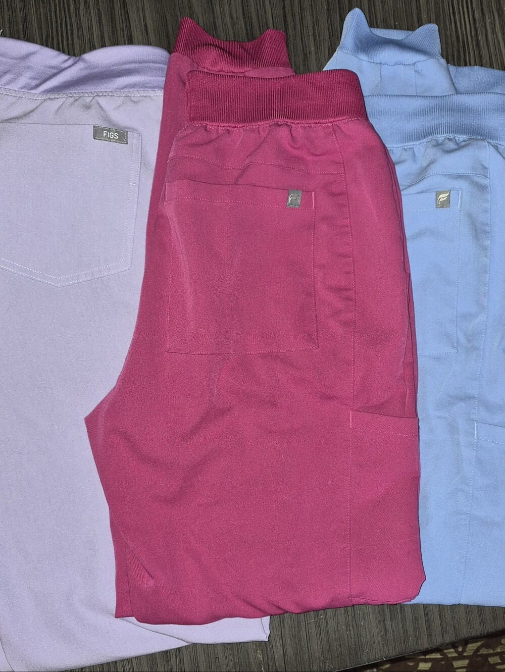 Women's Scrub Pants in Fuchsia, Lavender, Ceil Blue